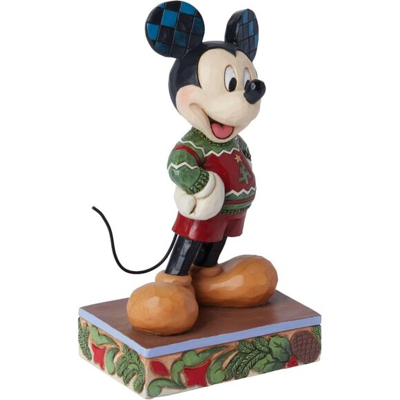 Disney Tradition Collection Jim Shore Mickey Mouse in Christmas Sweater Figurine - Picture 4 of 5